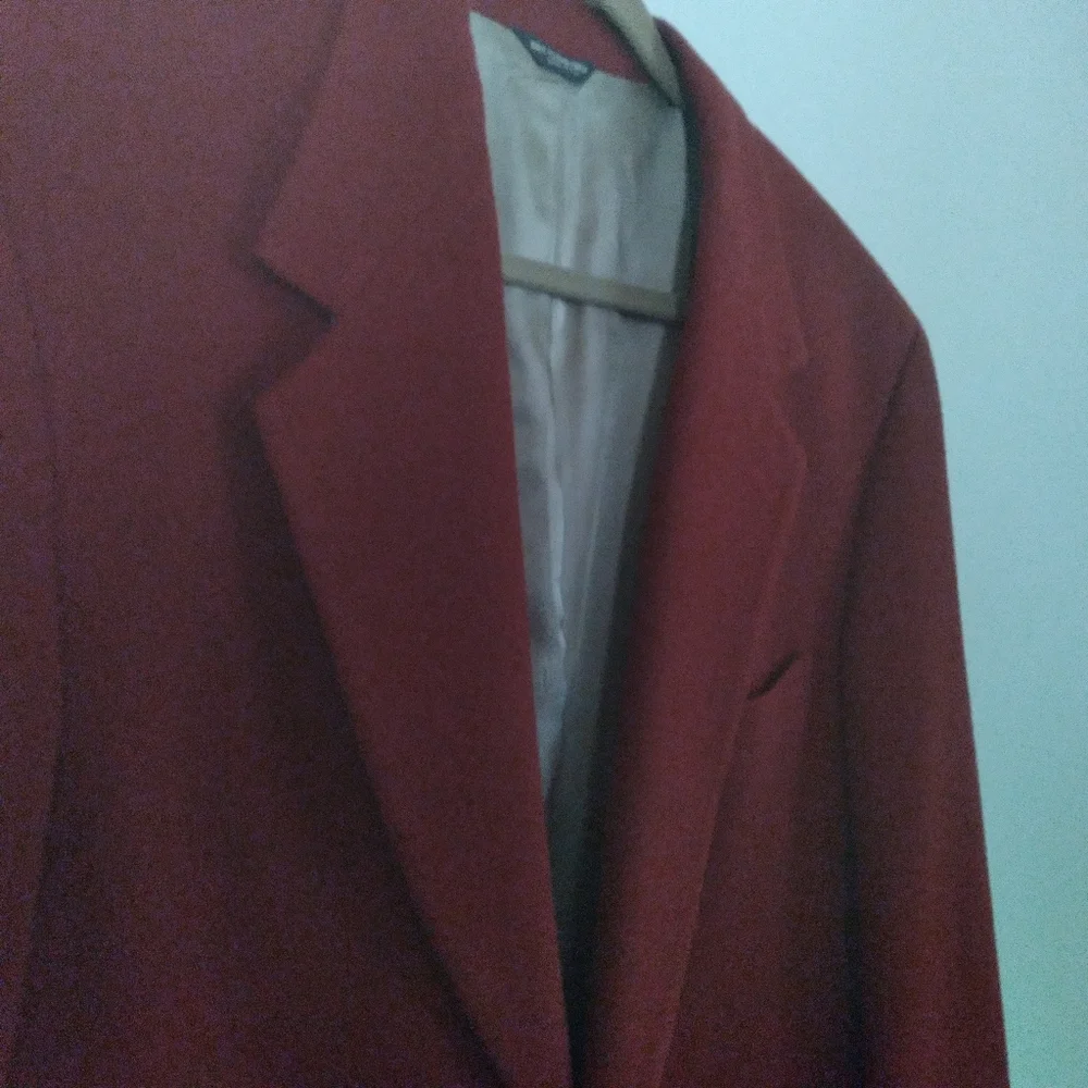 Bill‎ Blass Classic Camel Hair Rust Men's Fall Winter Vintage Blazer